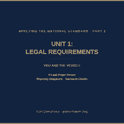 Unit 1: Legal Requirements
